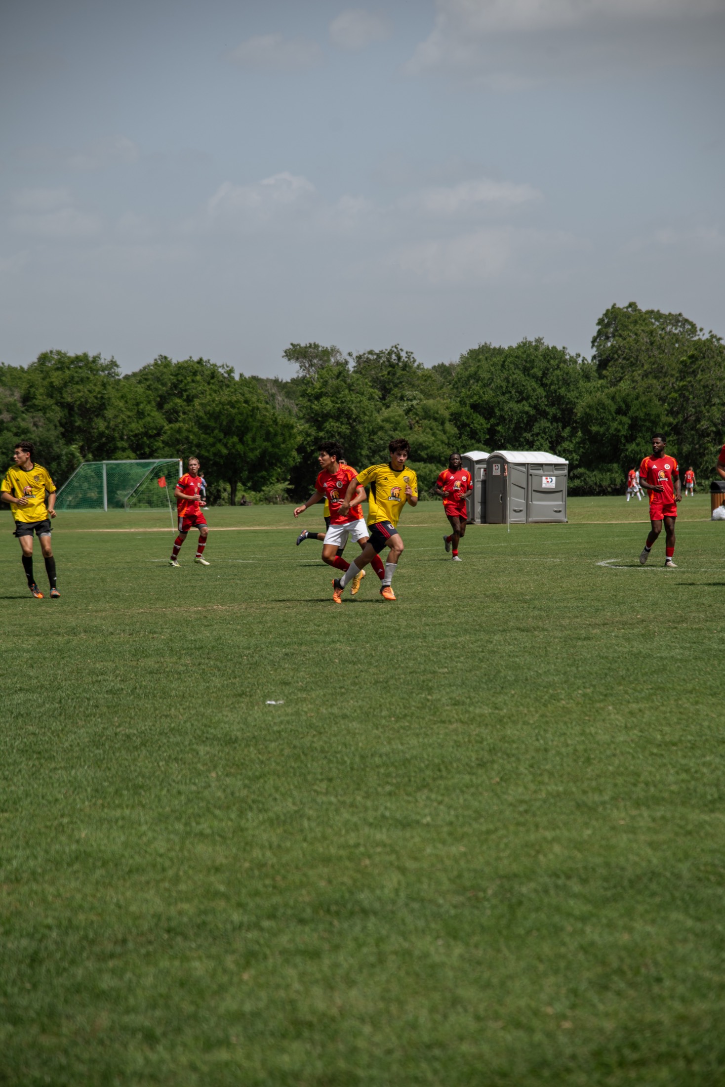 Empire Football Group players gathered on the field